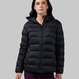 32 Degrees WOMEN'S LIGHTWEIGHT POLY-FILL PACKABLE HOODED JACKET NWT